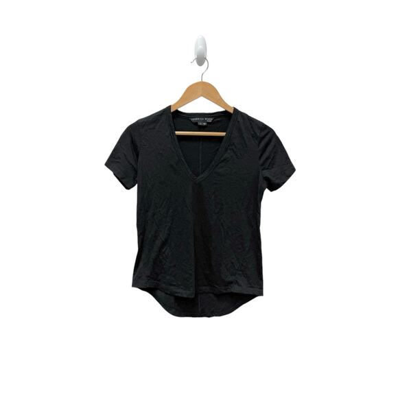 VERONICA BEARD Cindy V-Neck Short-Sleeve Pima Cotton Tee Black Size XS - Picture 3 of 9